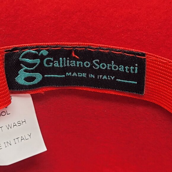 Galliano Sorbatti Red Wool‎ Cloche Hat Italy Black Beaded Bow Flapper Retro main image 8
